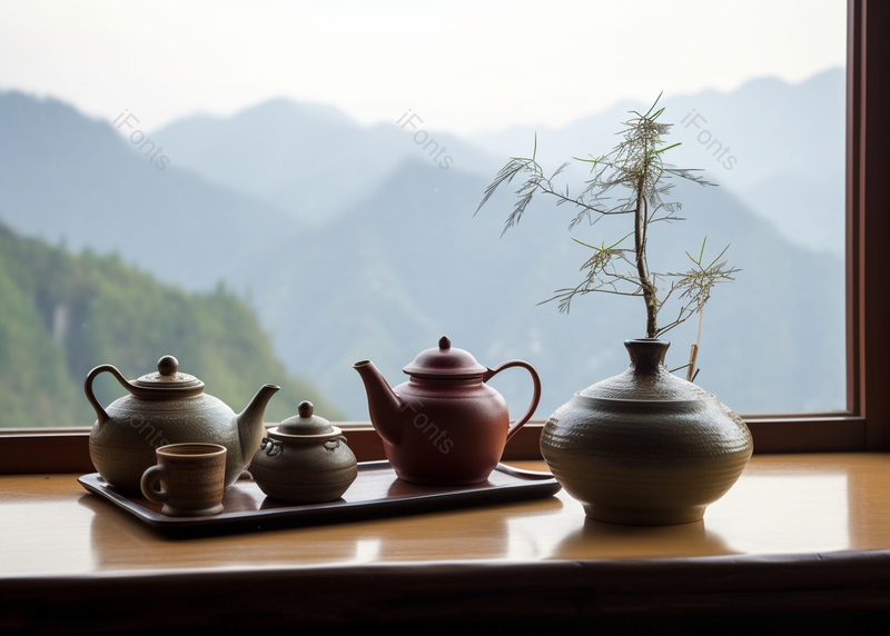 中国传统文化茶道茶壶茶杯托盘摄影图,高清,摄影图,摄影图片,图片大全,摄影图免费下载